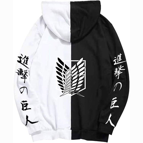 Image of Attack on Titan Hoodies Two Colors Casual Hooded Pullover Sweatshirts for Unisex
