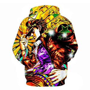 JoJo's Bizarre Adventure Hoodies - Jotaro Kujo 3D Printed Pullover Hooded Sweatshirt