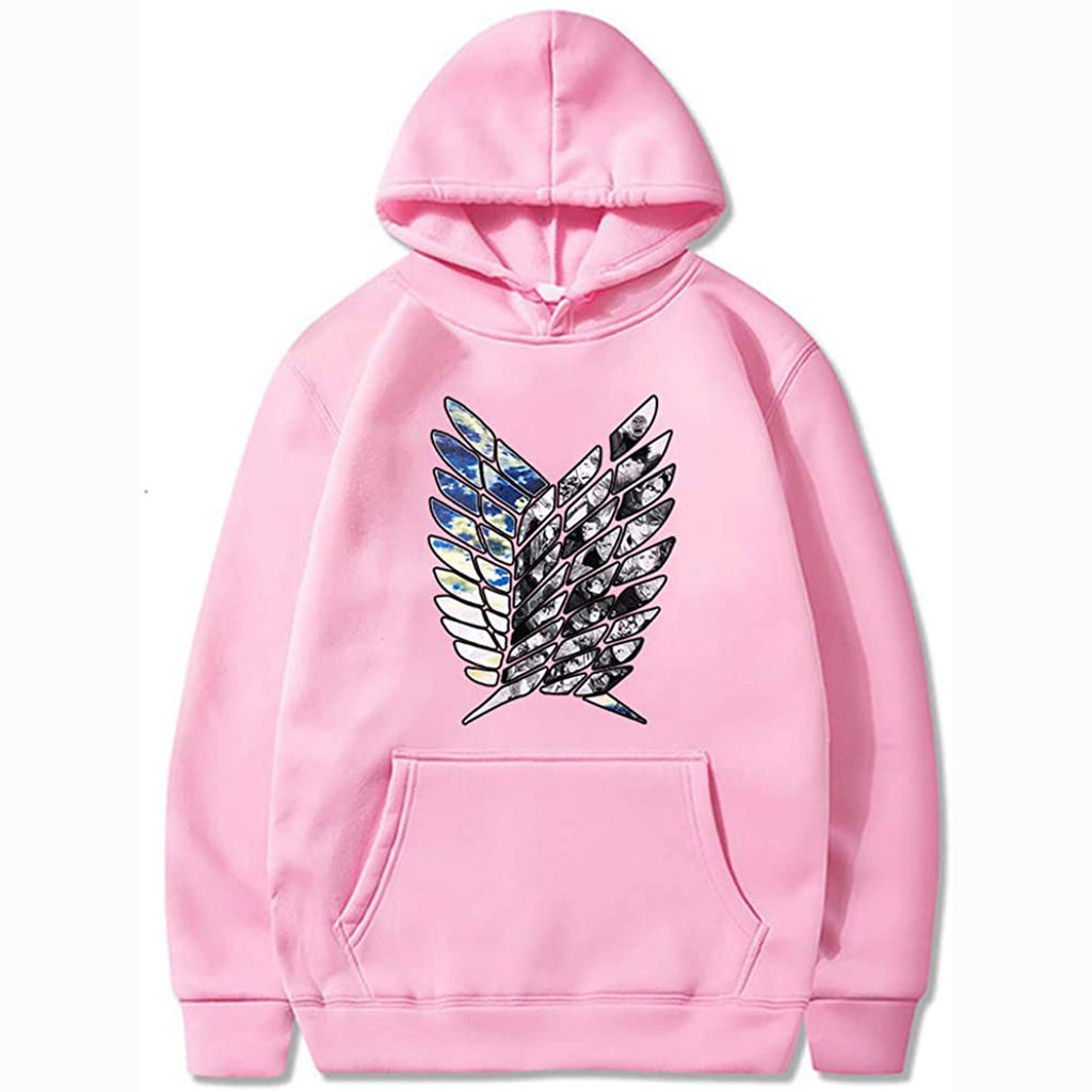 Unisex Anime Attack on Titan Ackerman Levi Printed Cotton Cozy Hoodies Hooded Sweatshirts Pullovers Tops
