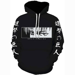 Unisex Attack on Titan hoodie Levi Ackerman Anime hoodie 3D Print Sweatshirt