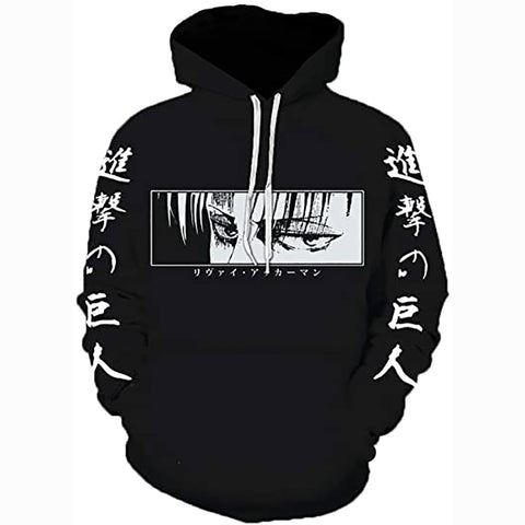 Image of Unisex Attack on Titan hoodie Levi Ackerman Anime hoodie 3D Print Sweatshirt