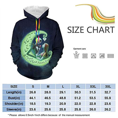 Image of Nightmare Before Christmas Jack Skellington Hooded Sweatshirt Hoodie