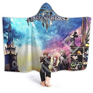 Kingdom-Hearts Hooded Blanket - Super Soft Flannel for Sofa Blanket