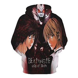 Anime Death Note Hoodie - Yagami Light L·Lawliet 3D Print Pullover Hoodie