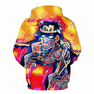 JoJo's Bizarre Adventure Hoodies - Jotaro Kujo 3D Printed Pullover Hooded Sweatshirt