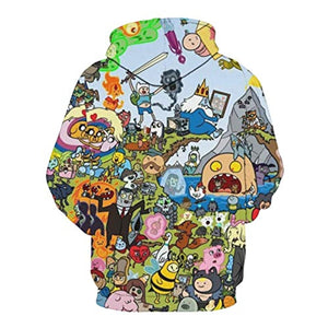 Adventure Time Hoodies - Unisex 3D Pullover Hooded Sweatshirt