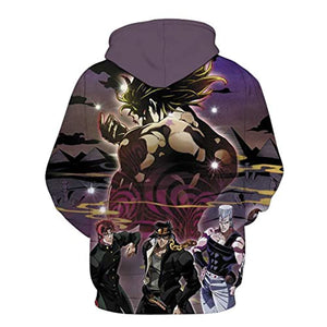 JoJo’s Bizarre Adventure Hoodies - 3D Printed Pullover Hooded Sweatshirt