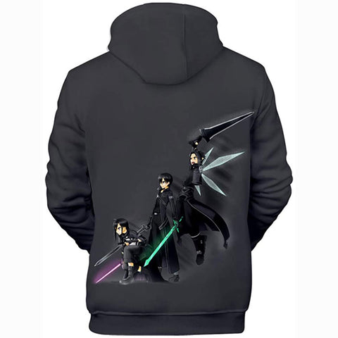 Image of Anime Sword Art Online Hoodie Sweatshirt Jacket Costume Fleeces Adult Cosplay