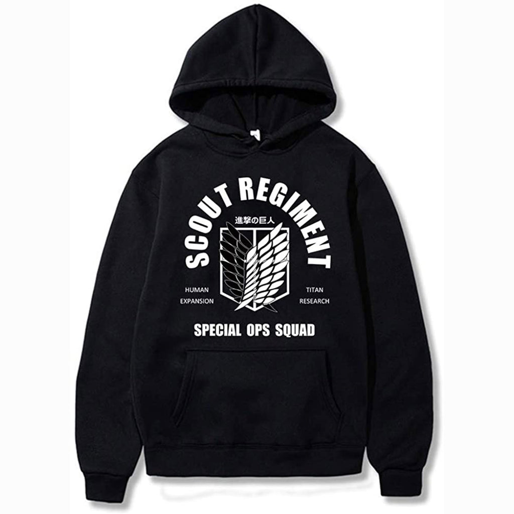 Unisex Anime Attack on Titan Ackerman Levi Printed Cotton Cozy Hoodies Hooded Sweatshirts Pullovers Tops