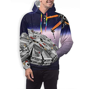 Star Wars Hoodies - Millennium Falcon Purple 3D Print Hooded Jumper with Pocket