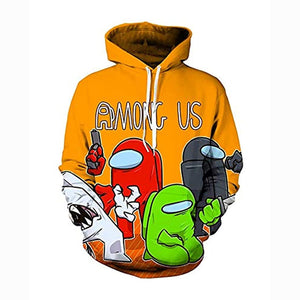 Game Among Us Hoodie - 3D Print Yellow Pullover Hoodie