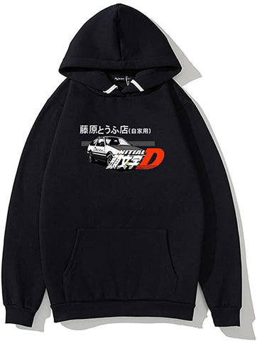 Image of Anime Initial D Hoodies Casual Hooded Sweatshirt Unisex Clothing