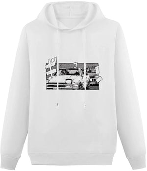 Initial D Hoodie Fujiwara Tofu Casual Anime Pullover Sweatshirt for Men