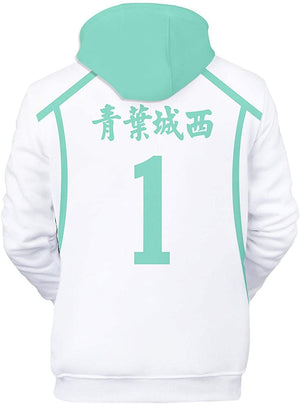 Anime Haikyuu Hoodie - Oikawa Tooru Cosplay Hooded Volleyball Sweatshirt