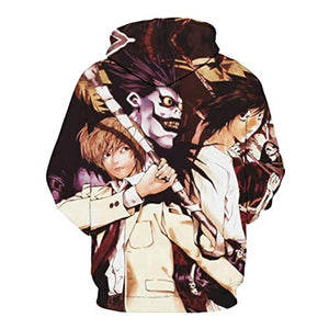 Anime Death Note Hoodie - Yagami Light L·Lawliet 3D Print Pullover Hoodie
