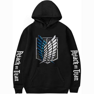 Men's Fashion Hoodie Anime Attack On Titan Survey Corps Sweatshirt for Manga Fans