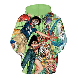 One Piece Luffy 3D Printed Hoodie - Anime Unisex Pullover Sweatshirt