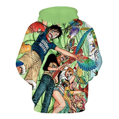 Image of One Piece Luffy 3D Printed Hoodie - Anime Unisex Pullover Sweatshirt