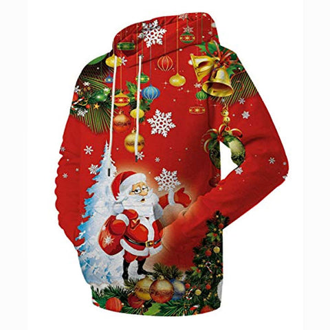 Image of Christmas Hoodies - Santa Christmas Bell Ball Pullover Hoodie