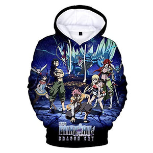 Anime Fairy Tail Natsu Dragneel Hoodie Jacket Hoody Pullovers Sweatshirt