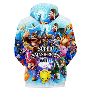 Super Smash Bros Hoodie - 3D Print Hooded Sweatshirt