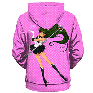 Anime Sailor Moon Hoodie - Sailor Pluto 3D Print Pullover Hoodie