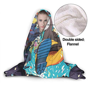 Anime Naruto Hooded Blanket - Fleece Flannel Wearable Throw Blanket
