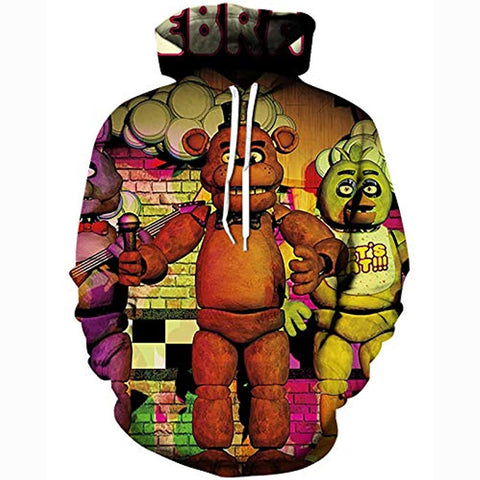 Image of Five Nights at Freddy's Hoodies for Kids Teens - 3D Boys and Girls Pullover Hoodie