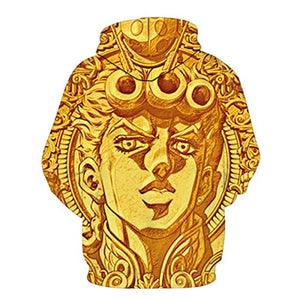 JoJo’s Bizarre Adventure Hoodies - Giorno Giovanna 3D Printed Pullover Hooded Sweatshirt