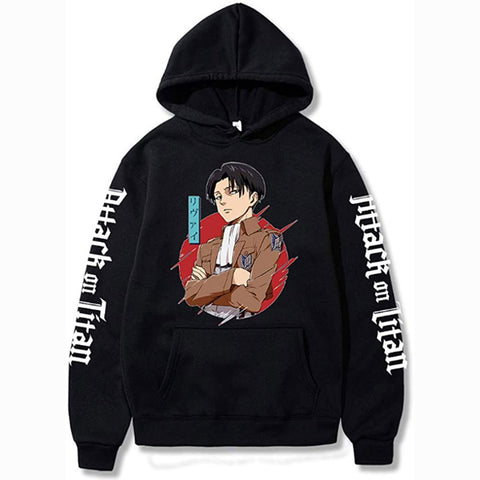 Image of Attack on Titan Hoodie Ackerman Levi Sweater Sweatshirt Cosplay Costume Pullover