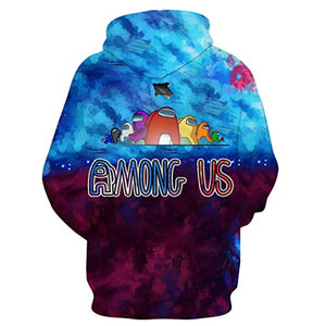 Video Game Among Us Hoodie -  3D Print Galaxy Casual Pullover Drawstring Hoodie