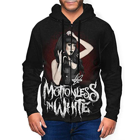 Image of Motionless in White Men's Fashion Hoodie - 3D Printed Zip Up Hooded Sweatshirt