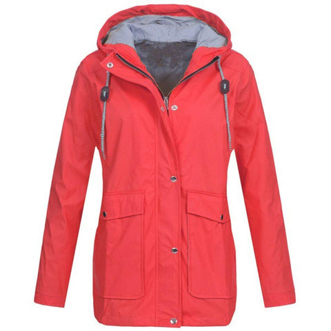 Image of Women‘s Coats - Pure Color Rain Coat Jacket