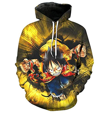 Image of One Piece Monkey D. Luffy Hoodies - 3D Pullover Sweatshirt
