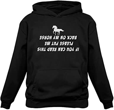 Image of If You Can Read Funny Hoodies Gift For Girls Who Love Horses
