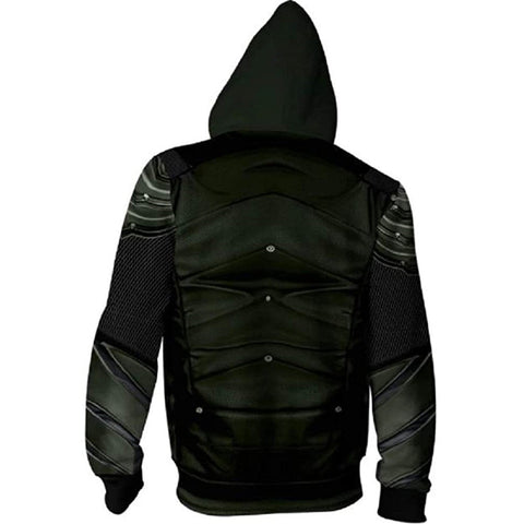 Image of Superhero 3D Zipper Hoodies Sweatshirt Oliver Queen Jacket Cosplay Costumes Coat