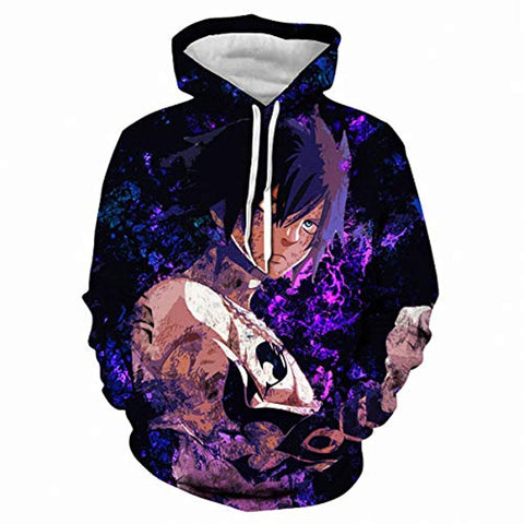 Image of Fairy Tail 3D Printed Pullovers - Casual Pouch Pocket Drawstring Hoodie