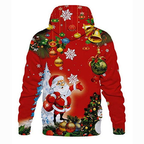 Image of Christmas Hoodies - Santa Christmas Bell Ball Pullover Hoodie