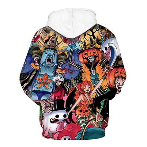 Image of One Piece Luffy Hoodie - Unisex Anime 3D Printed Pullover Sweatshirt