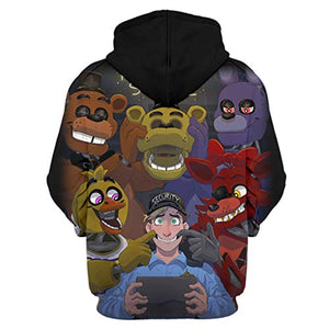 Five Nights at Freddy's Hoodies for Teens - 3D Boys and Girls Pullover Hoodie