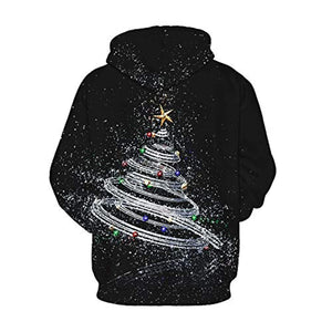 Christmas Hoodies - Black Christmas Tree Pullover Hoodie