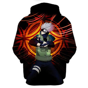 Naruto Anime Hoodies Kakashi Hatake 3D Print Pullover Hoodie