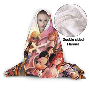 Kingdom-Hearts Hooded Blanket - Throw Flannel Blanket