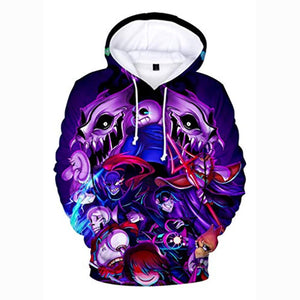 Undertale Hoodie - Sans Skull Purple 3D Print Pullover Drawstring Hoodie