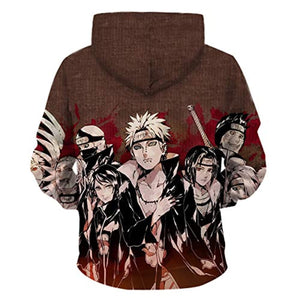 Naruto Anime Hoodies Characters 3D Print Pullover Hoodie