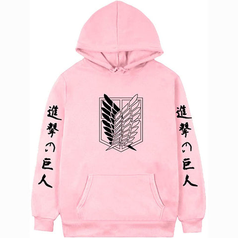 Image of Unisex Attack on Titan Hoodie Manga Survey Corps Wings of Freedom Print AOT Anime Cosplay Hooded Sweatshirts