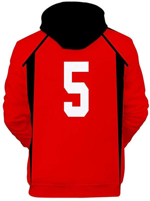 Anime Haikyuu Hoodie - Kozume Kenma Cosplay Hooded Volleyball Sweatshirt