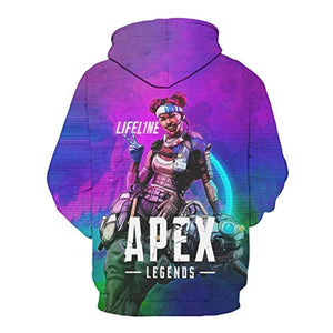 Apex Legends Hoodies - Lifeline Fashion 3D Print Drawsrting Pullover Gaming Hoodie