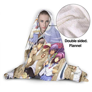 Anime Angel Beats Hooded Blanket