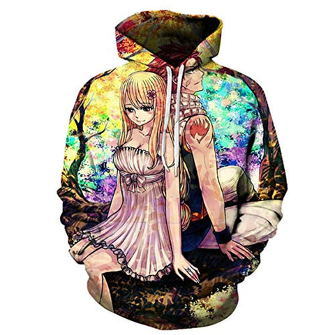 Image of Fairy Tail 3D Printed Casual Pouch Pocket Pullovers - Drawstring Hoodies
